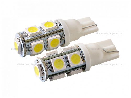 SMD 9 LED-es izzó T10 fehér 1 pár