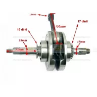 Főtengely Lifan 125ccm - 14-es csapszeg