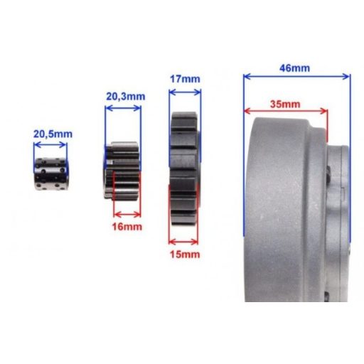 Kuplung 110-125ccm Dirt Bike - Pitbike váltós 18 fogas 154FMI