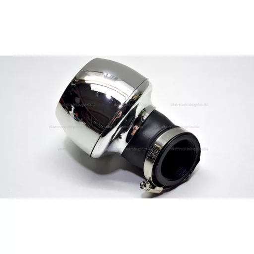 Levegőszűrő sport króm 42mm 45 fokos – robogó üzemanyag és levegő alkatrész, cikkszám: P6060