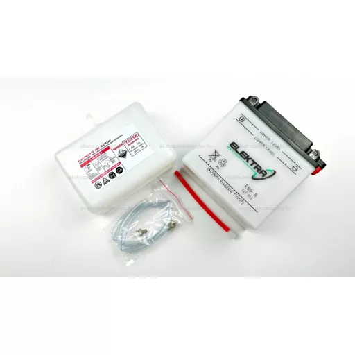 Akkumulátor ELEKTRA 12V 9Ah YB9-B – robogó elektromosság és világítás alkatrész, cikkszám: P8837