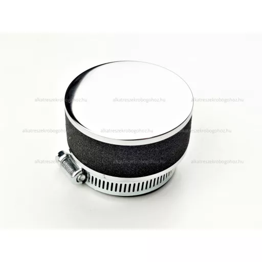 Levegőszűrő sport króm egyenes 46mm – robogó üzemanyag és levegő alkatrész, cikkszám: P9122