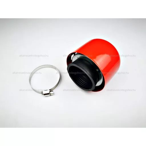 Levegőszűrő Sport 42mm fém házas PIROS – robogó üzemanyag és levegő alkatrész, cikkszám: P10107