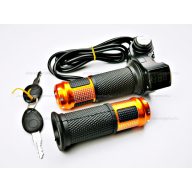   Gázkar töltöttség visszajelzővel és gyújtáskapcsolóval (skálás) - elektromos kerékpárhoz 