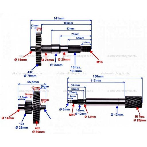 Végáttétel Keeway Focus / F-act / Kínai 2T