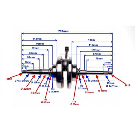 Főtengely CPI GTX125 4T