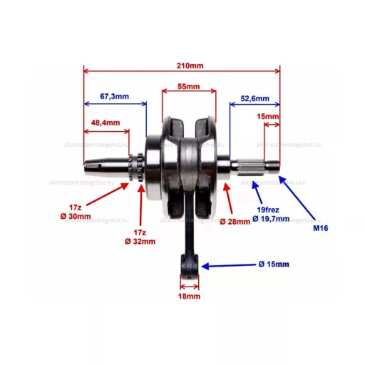 Főtengely Zhongshen 250ccm CB250D-G