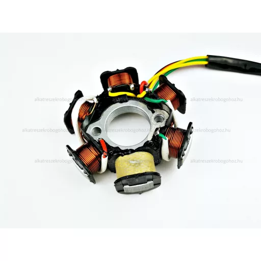 Gyújtás alaplap állórész ATV / Dirt Bike 6 tekercses, 4 ütemű kínai robogóhoz TIP 4 – quad / ATV elektromosság és gyújtás alkatrész, cikkszám: P11648