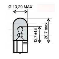 Izzó 12V 5W üvegfoglalatú RMS 0285