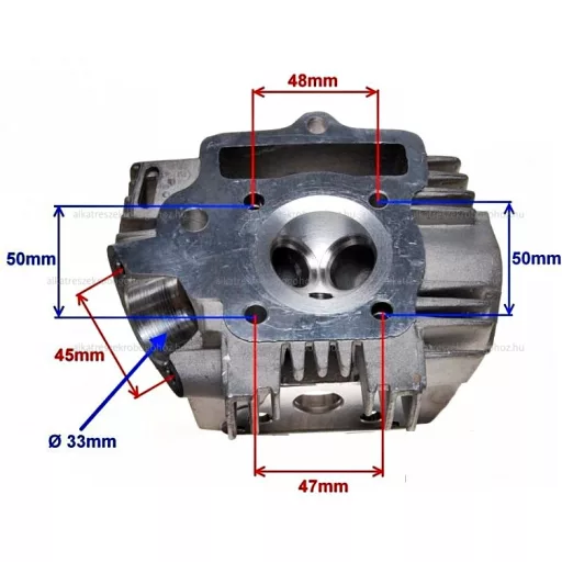 Hengerfej Dirt Bike / ATV 110ccm 52mm – quad / ATV motorikus alkatrész, cikkszám: P11650