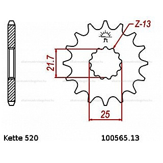 Lánckerék első JTF565SC 520 13 fogas