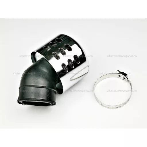 Levegőszűrő sport 38mm 45 fokos fém házas – robogó üzemanyag és levegő alkatrész, cikkszám: P11837