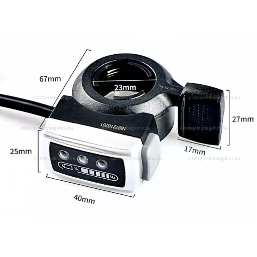 Gázkar (tolattyús)elektromos kerékpárhoz / elektromos robogóhoz tip V. – elektromos robogó kapcsolók és kezelőszervek alkatrész, cikkszám: P12057