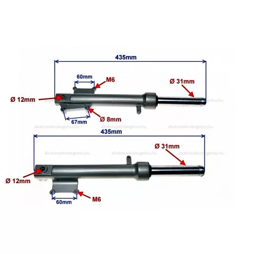 Teleszkóp szett első 31mm TIP 2