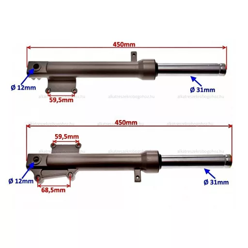 Teleszkóp szett első 31mm TIP 3