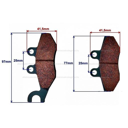 Fékbetét Piaggio Fly 50 / 125ccm