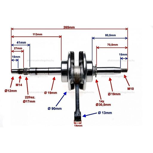 Főtengely ATV / QUAD 110ccm - automata