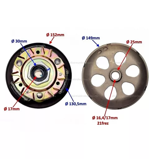 Kuplung szerkezet Piaggio Liberty 125ccm