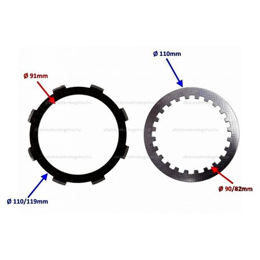 Kuplung lamella szett YX140 - Dirt Bike