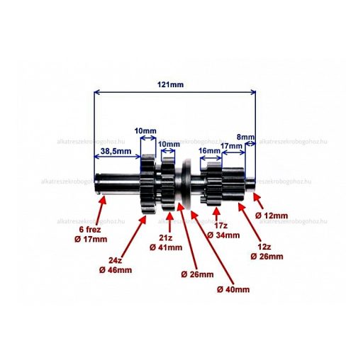 Váltó fogaskerék szett Dirt Bike 125ccm