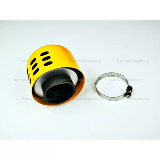 Levegőszűrő Sport 38mm fém házas SÁRGA – robogó üzemanyag és levegő alkatrész, cikkszám: P12778