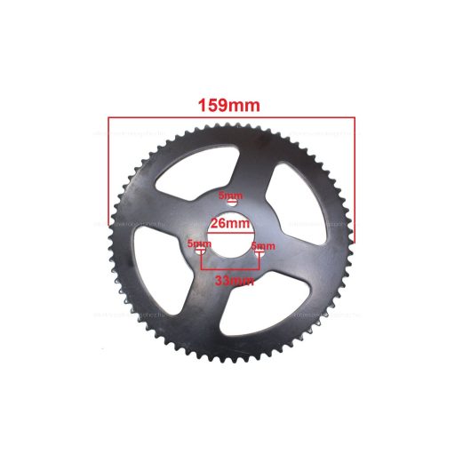 Lánckerék hátsó Pocket Bike 78 fogas 25H