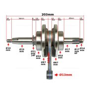 Főtengely ATV / Quad 50 - 90ccm 