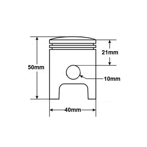 Hengerszett Aprilia/Amico/Yamaha  MBK Booster 2T 50ccm 40mm 10mm-es csapszeggel