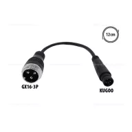 Töltő átalakító adapter GX16-3P-ről KUGOO csatlakozóra – elektromos roller akkumulátor és töltés, cikkszám: P14184