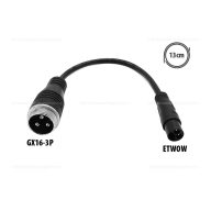   Töltő átalakító adapter GX16 3P-ről ETWOW csatlakozóra
