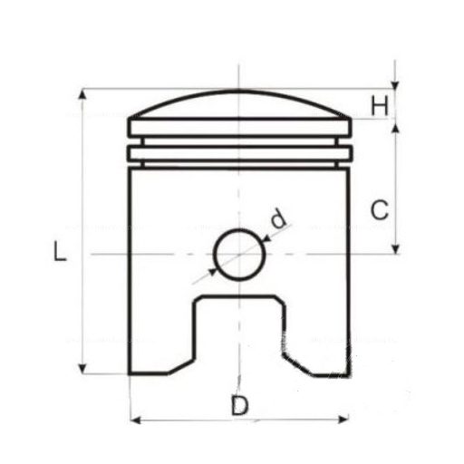 Dugattyúszett Peugeot Kisbee 39mm 10mm-es csapszeggel