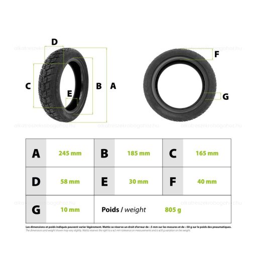 Semi-offroad gumiköpeny 10x2.50-6.5 (tömlős, GEL defekttűrő)