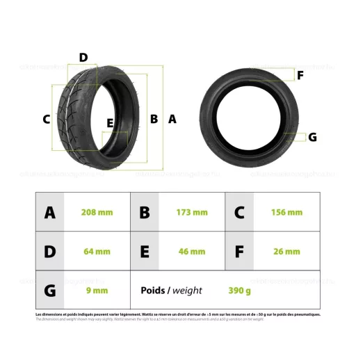 Gumiköpeny Xiaomi / Dualtron mini 8.5x 2.0 CST V3 (tömlős) – elektromos roller gumik és belsők alkatrész, cikkszám: P14331