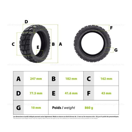 Gumiköpeny 10x2.75-6.5 (tömlős)