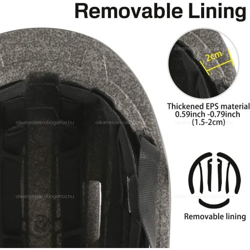 Bukósisak elektromos rollerhez beépített LED lámpával - M méret