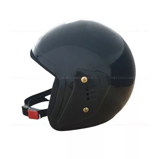 Nyitott bukósisak plexivel rollerhez- fényes fekete XL méret – elektromos roller bukósisak és védelem alkatrész, cikkszám: P14445