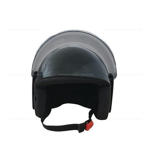 Nyitott bukósisak plexivel rollerhez- fényes fekete XL méret