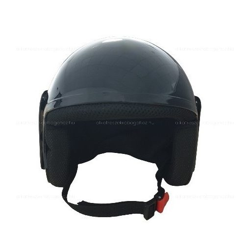 Nyitott bukósisak plexivel rollerhez- fényes fekete XL méret