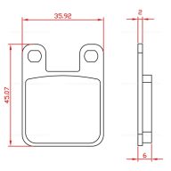   Fékbetét Derbi Senda / Peugeot Speedfight / Trekker / Ludix / MBK X-Power 2004-> 