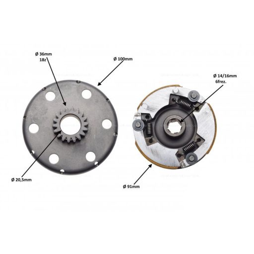 Kuplung Pit Bike YCF50