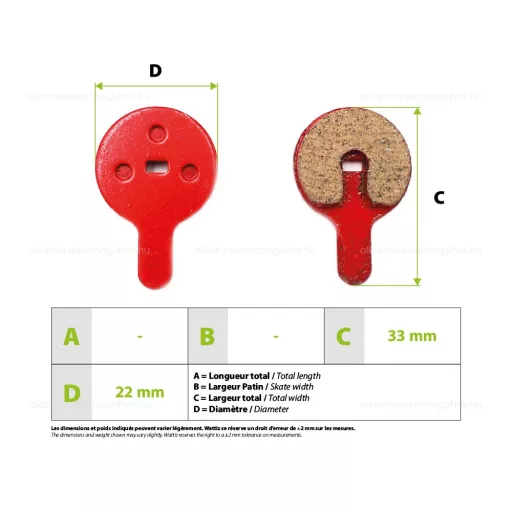Fékbetét Dualtron Togo Ltd Pro / G2 Max Hitway H5 Urbanglide AllRoad KuKirin G2 – elektromos roller fékrendszer alkatrész, cikkszám: P14669