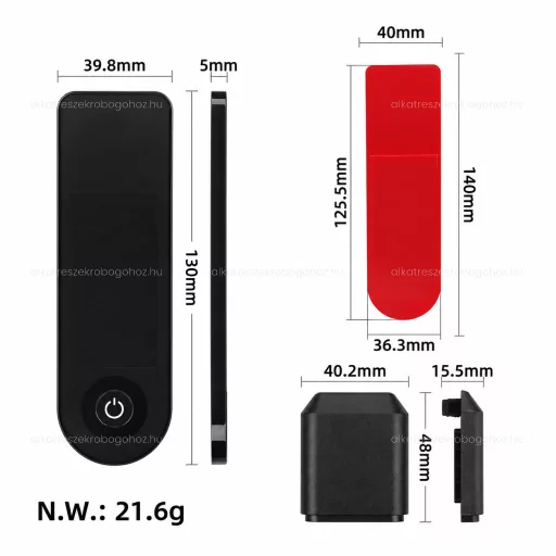 Kijelző fedlap Xiaomi Scooter 5 / 5 Max – elektromos roller elektronikai alkatrész, cikkszám: P14723