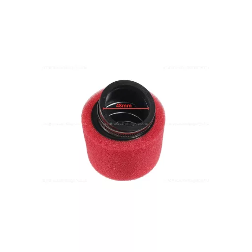 Levegőszűrő sport döntött 48mm 135° - piros – robogó üzemanyag és levegő alkatrész, cikkszám: P15388