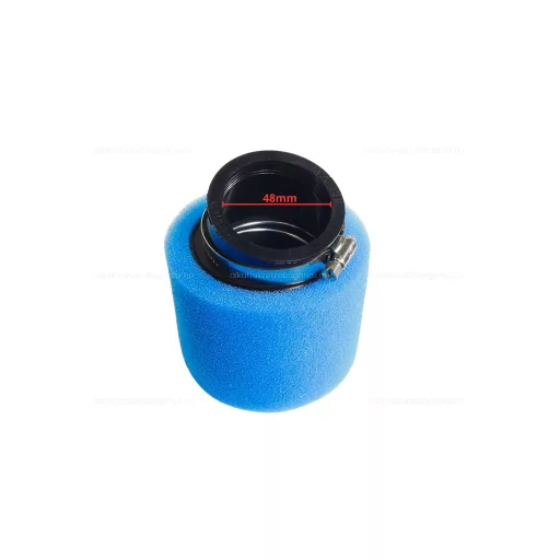Levegőszűrő sport döntött 48mm 135° - kék – robogó üzemanyag és levegő alkatrész, cikkszám: P15389