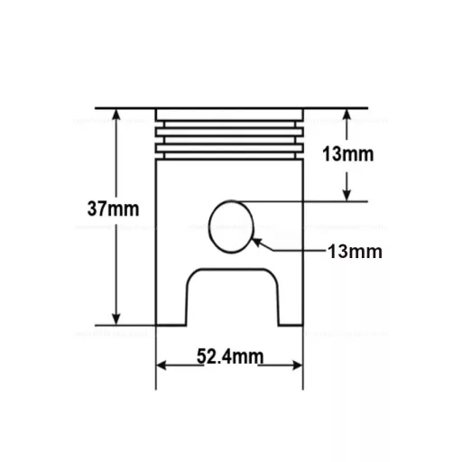 Dugattyúszett 4T Quad / ATV / Dirt Bike / Pitbike 110ccm, 52,4mm, 13mm-es csapszeg 152FMH