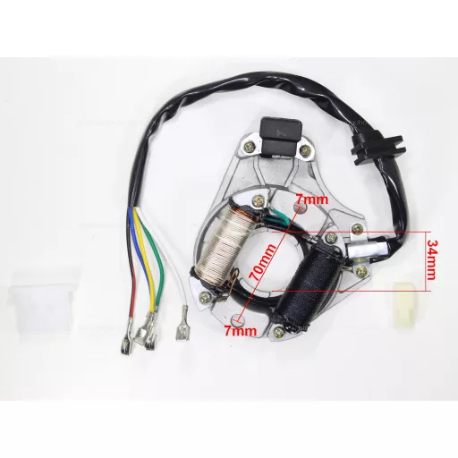 Gyújtás alaplap állórész 2 tekercses ATV / Quad 110 - 125ccm