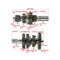  Váltótengely komplett 3+1 sebességes ATV / Quad 110 - 150ccm
