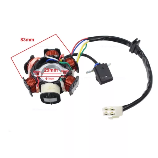 Gyújtás alaplap állórész 6 tekercses ATV / Quad 110 - 125ccm 2. típus