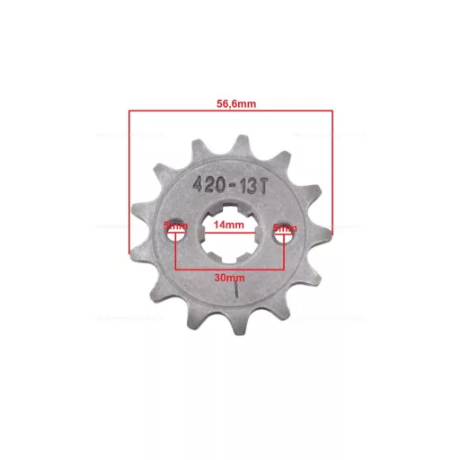 Első lánckerék 420-13 fog 17mm 14x17 ATV / Quad 110 - 125ccm