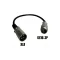 Töltő átalakító adapter GX16-3P papa csatlakozóról XLR papa csatlakozóra